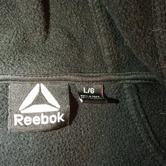 Reebok Nylon/Fleece Hooded Full Zip Up Jacket - Picture 4 of 9